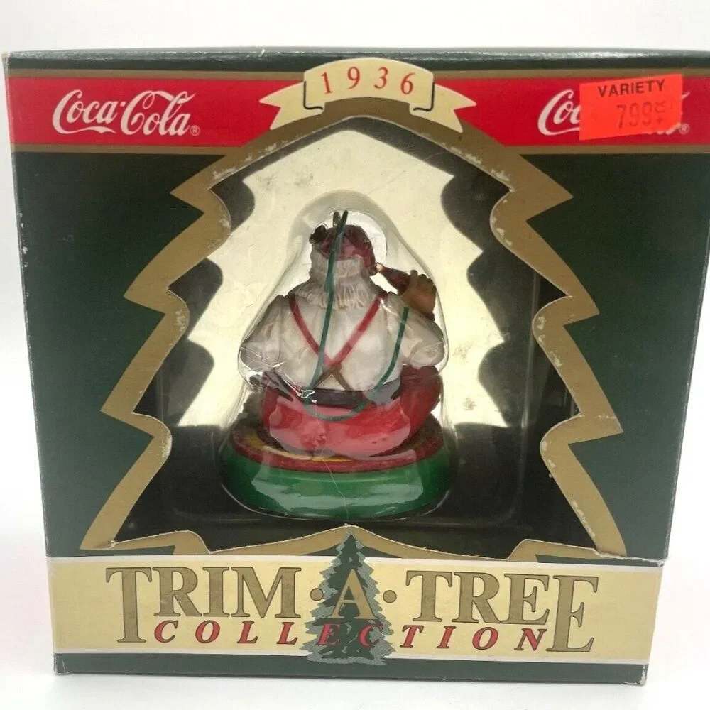 LOT OF 5 Vintage Coca-Cola Christmas Ornaments Collectibles 1989-1997